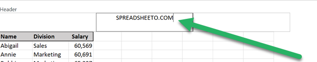 Using Spreadsheeto.com as example
