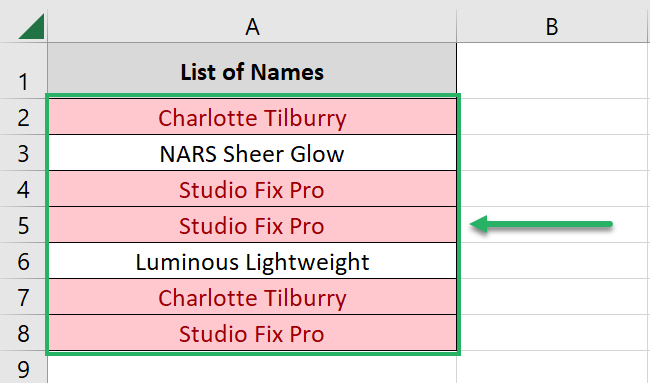 Highlight Duplicate rows