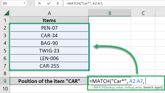 Specifying the lookup array