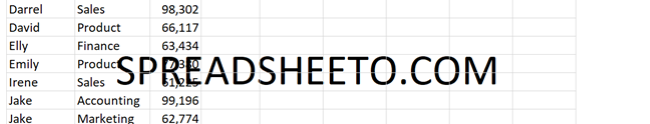 Word used as an Excel watermark