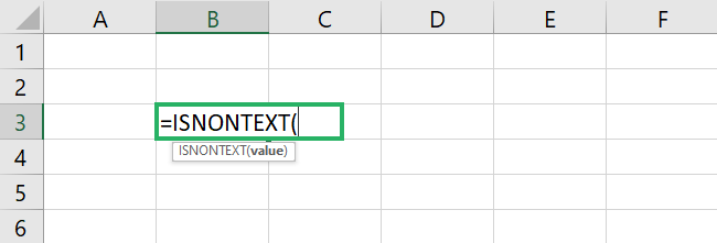 ISNONTEXT function 