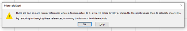 Error message appears