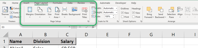 You can change the paper size and file orientation here