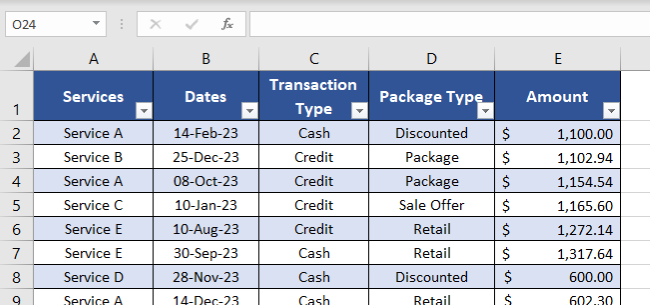 Default Table style in Excel