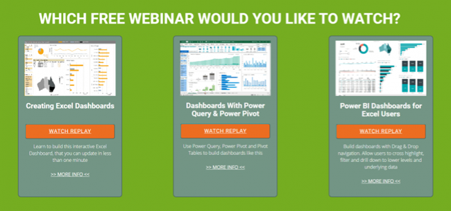 02 my online training My Online Training Hub containing column charts and pivot table dashboard