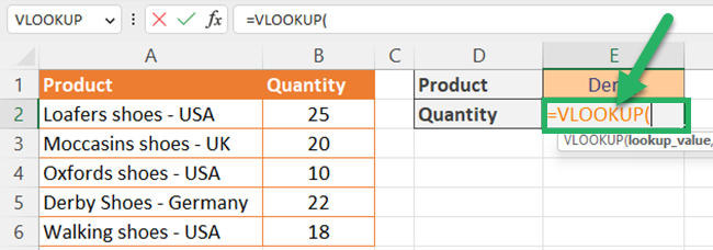 02 write vlookup Enter an equal sign and select the VLOOKUP function