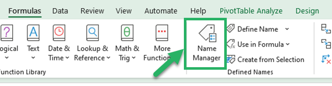 Opening the name manager