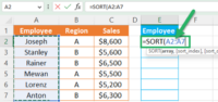 Excel SORT Function: Sort Excel Data Using a Formula