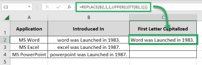 06 enter replace The first letter of the first word capitalized
