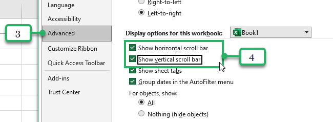 show vertical scroll bar 