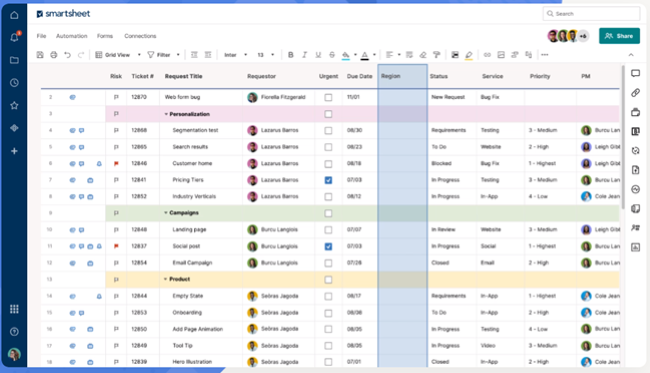SmartSheet learning curve