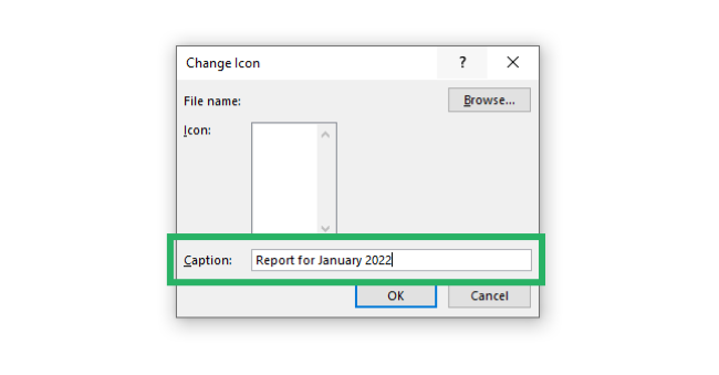 The Change Icon dialog box