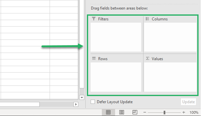 Pivot Table fields