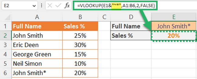12 tilde nullifies VLOOKUP Function - wildcard characters - Tilde