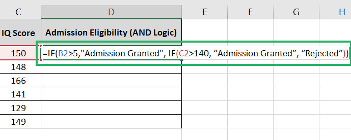 Writing the value_if_false of the second IF