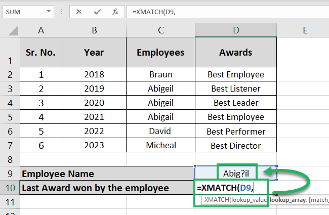 13 write xmatch Referring to the lookup value
