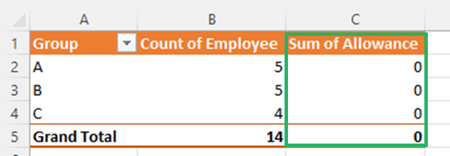 Example - Text fields for calculated field formula - Pivot Table