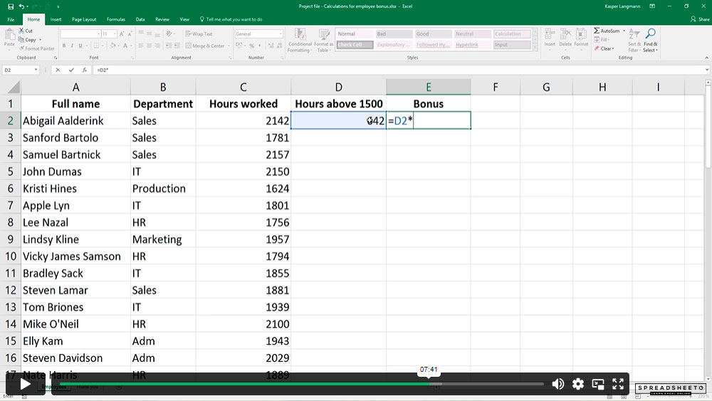 basic excel spreadsheet assignments