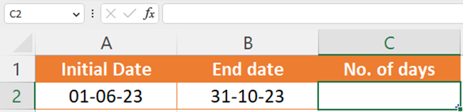 Calculate the difference between two dates in days