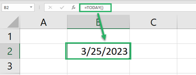 TODAY function highlight today's date