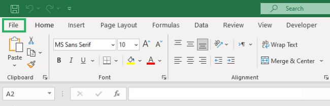 02 file tab Go to File tab to convert files