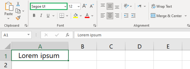 02 segoe ui font Written in Segoe UI - conditional formatting