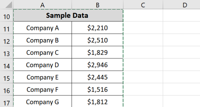 Excel shows all hidden data 