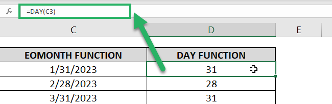 02 DAY returns date into total number of days