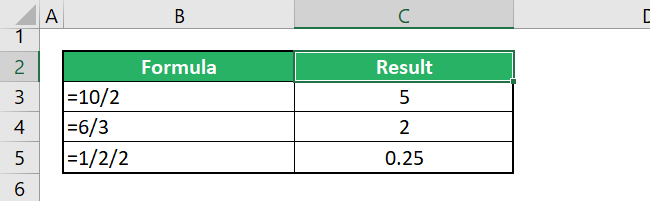 04 excel formulas for dividing constant number