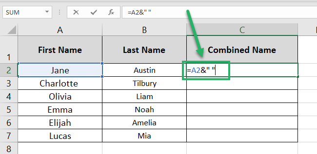 The space character to separate columns