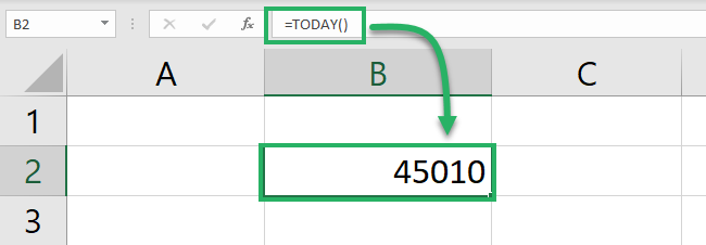  TODAY now functions to return a serial number