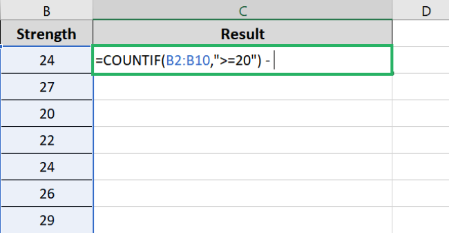 Entering formula - two dates - how many cells 