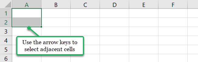 05 arrow keys 05 select desired cells