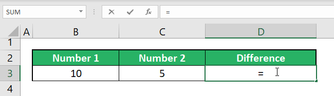 05 subtract multiple cells