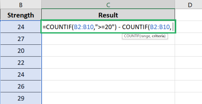 Adding the data range 