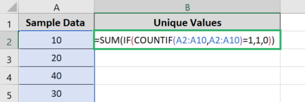 How to Count Unique Values in Excel (and Distinct Values)