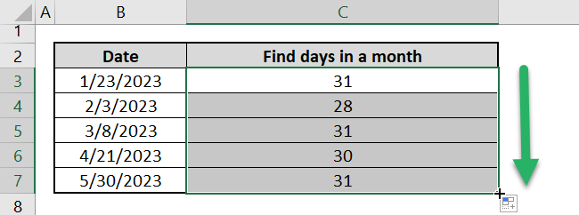 06 total number of days in the month