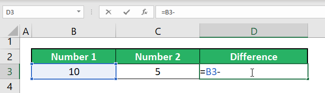 06 select cell for the first number