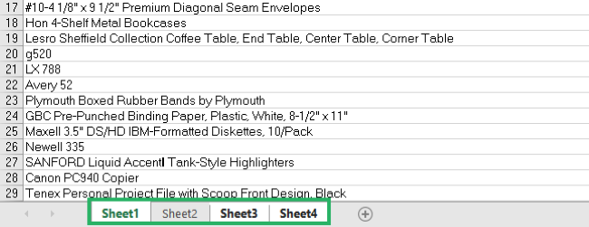 07 select multiple sheets Selecting multiple sheets using CTRL