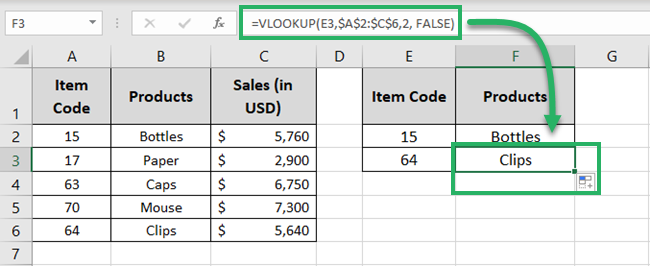 Correct value with exact match mode