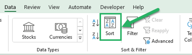 10 sort button