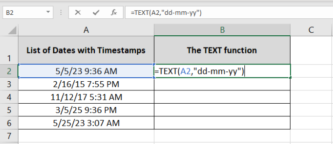 Writing the TEXT function