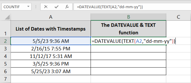 The DATE VALUE formula