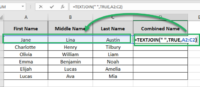 How to Combine First and Last Name in Excel