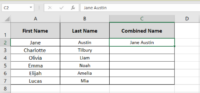 How to Combine First and Last Name in Excel