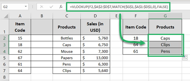 VLOOKUP adjusts for changing columns