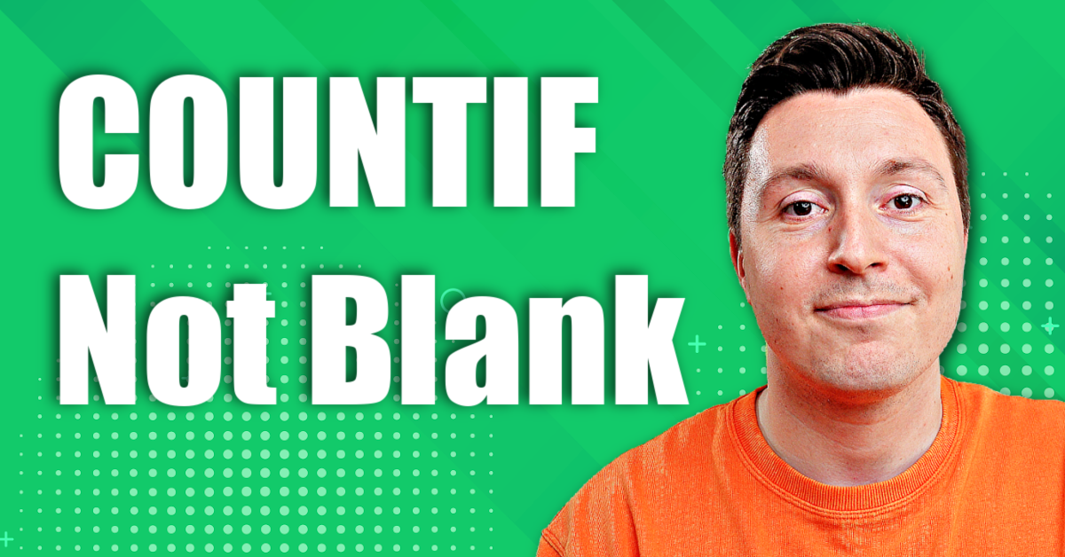 How To Count Not Blank Cells Excel COUNTIF Function 