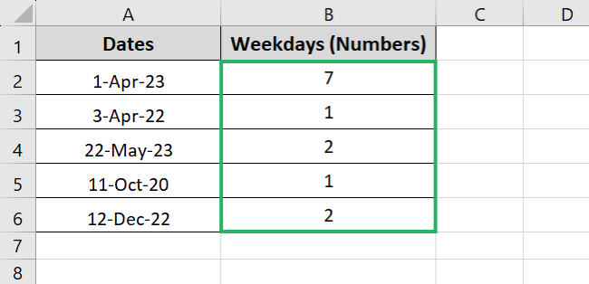 05 click fill handle Use fill handle to paste values from where the week begins and the end date