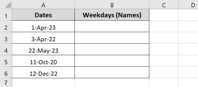 06 dates weekdays names Sample data for date column in sequential serial numbers