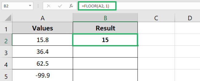 The result appears 15 of the number 15.8 